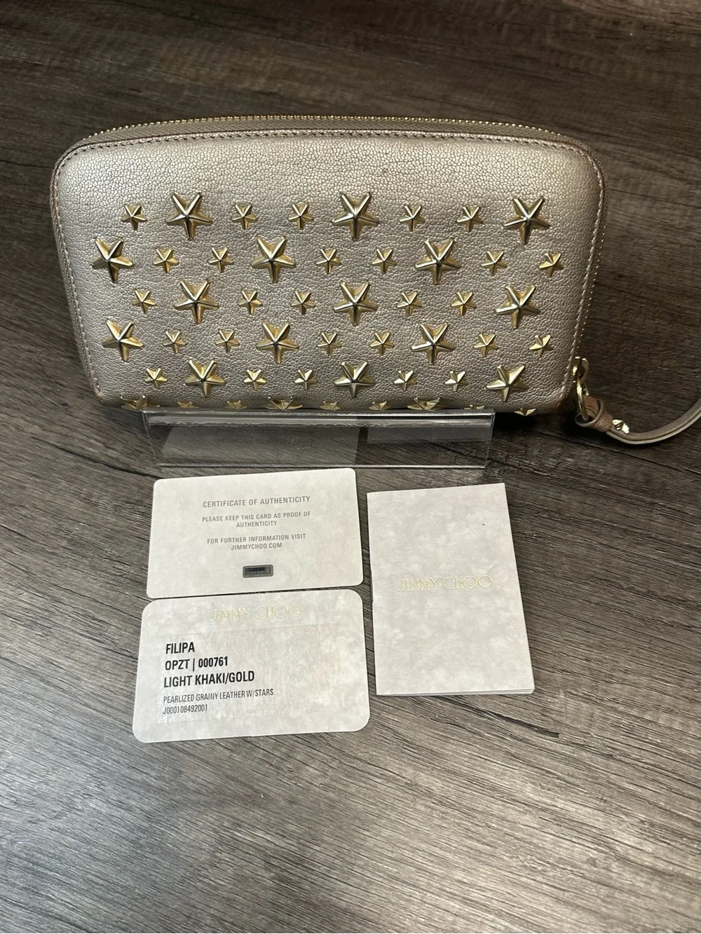 Jimmy Choo Filipa Star-Studded Long Wallet